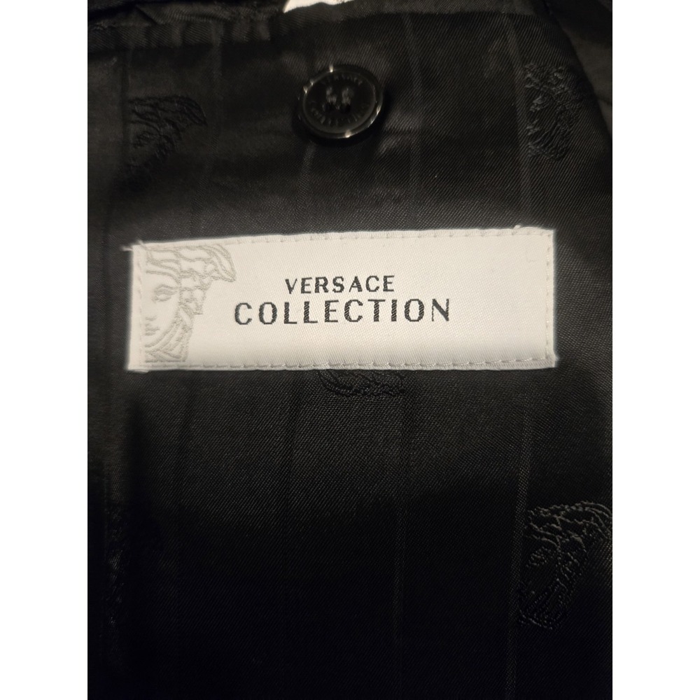 Versace Collection Mens Black Wool Sport Coat Blazer 46R 56IT Made Italy